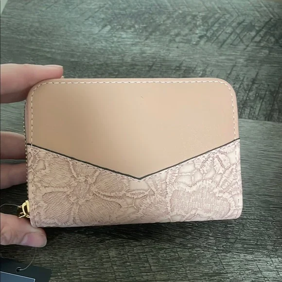 NWT Pink Floral Wallet with Gold Accents - Picture 4 of 7